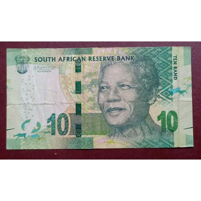 UANG AFRIKA SELATAN 10 RAND NELSON MANDELA