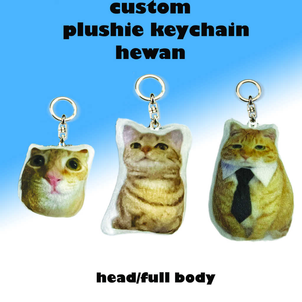 custom plushie keychain hewan / gantungan kunci boneka hewan