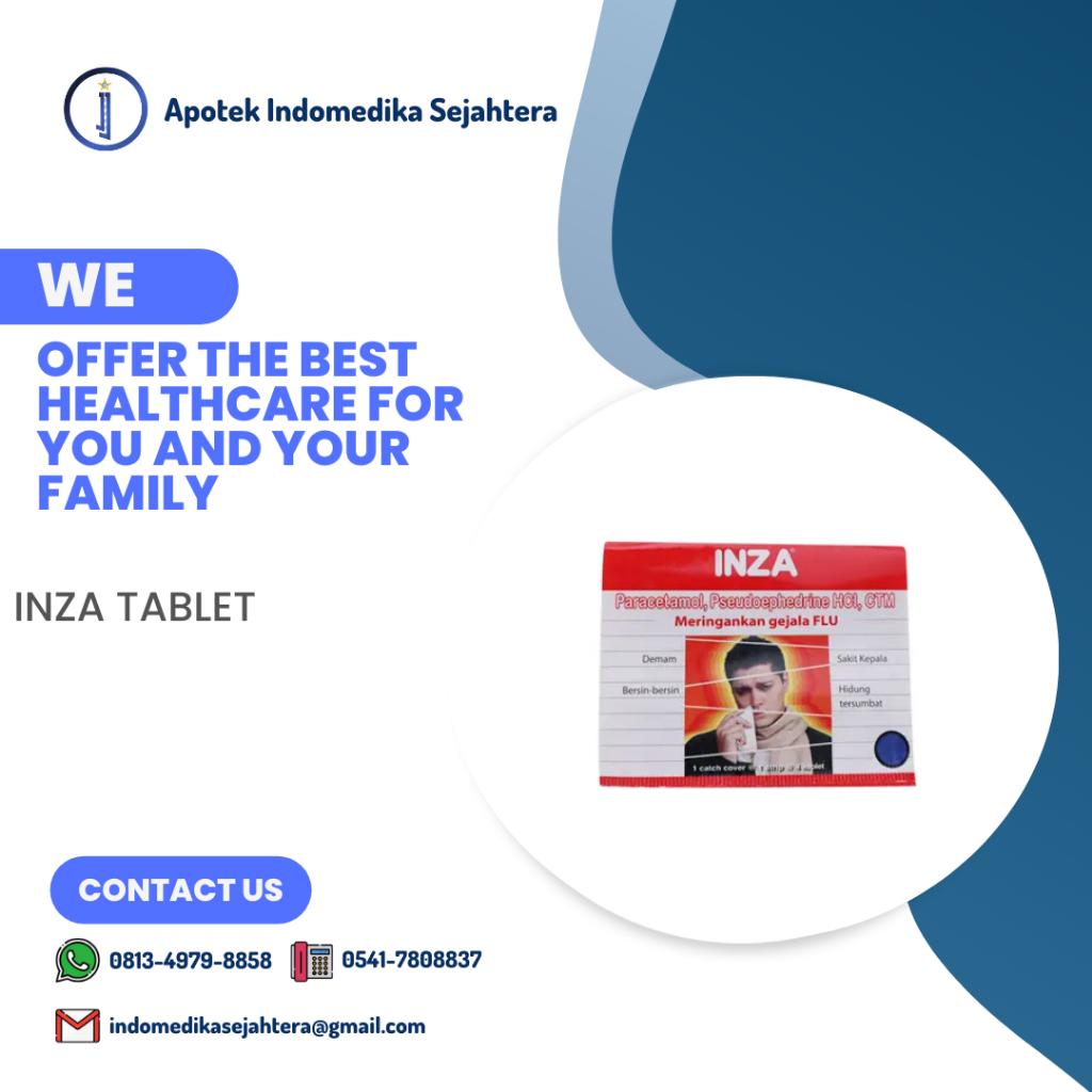 Inza 4 Tablet Strip / Obat untuk Batuk, Pilek dan Demam pada Dewasa