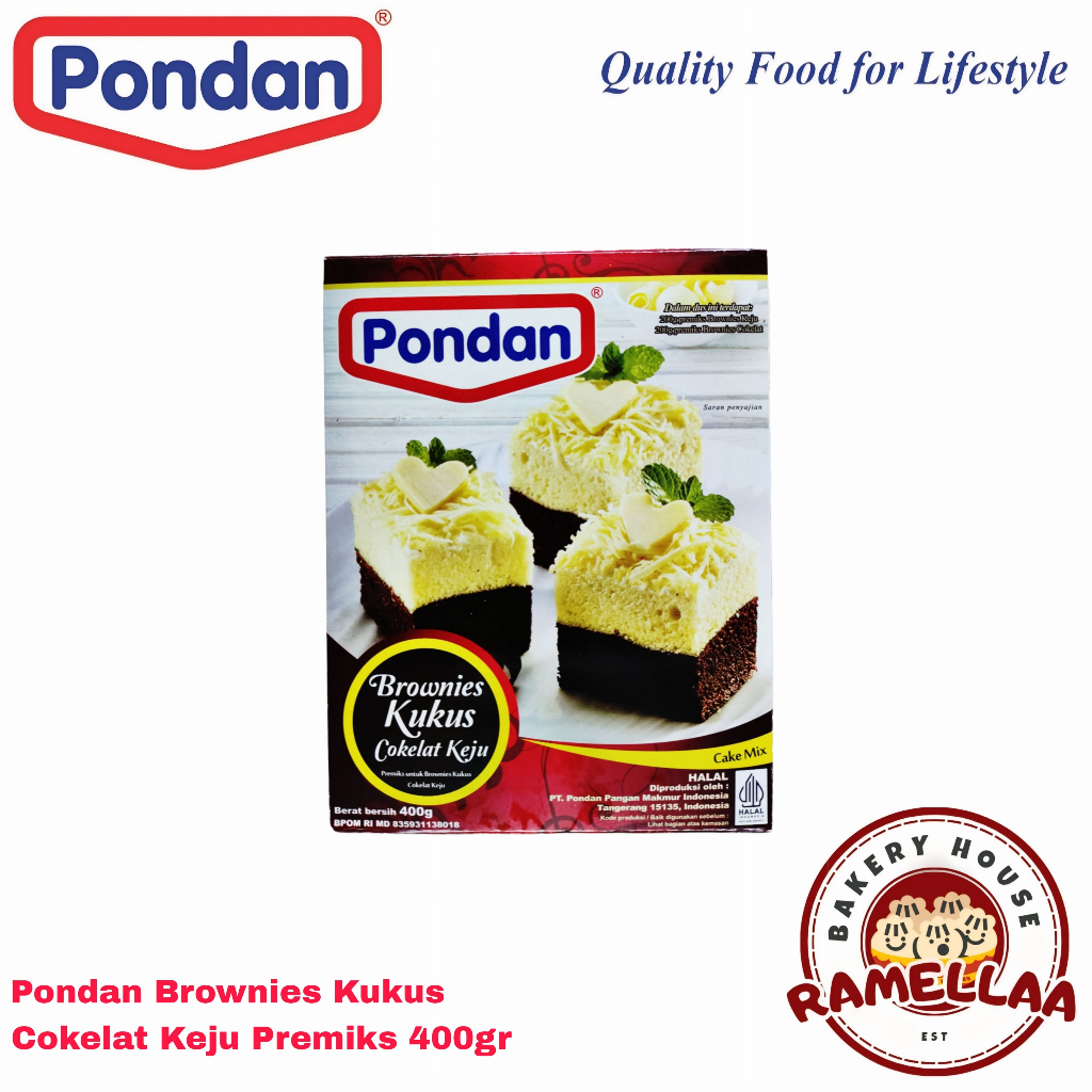 

Pondan Brownies Kukus Cokelat Keju 400gr
