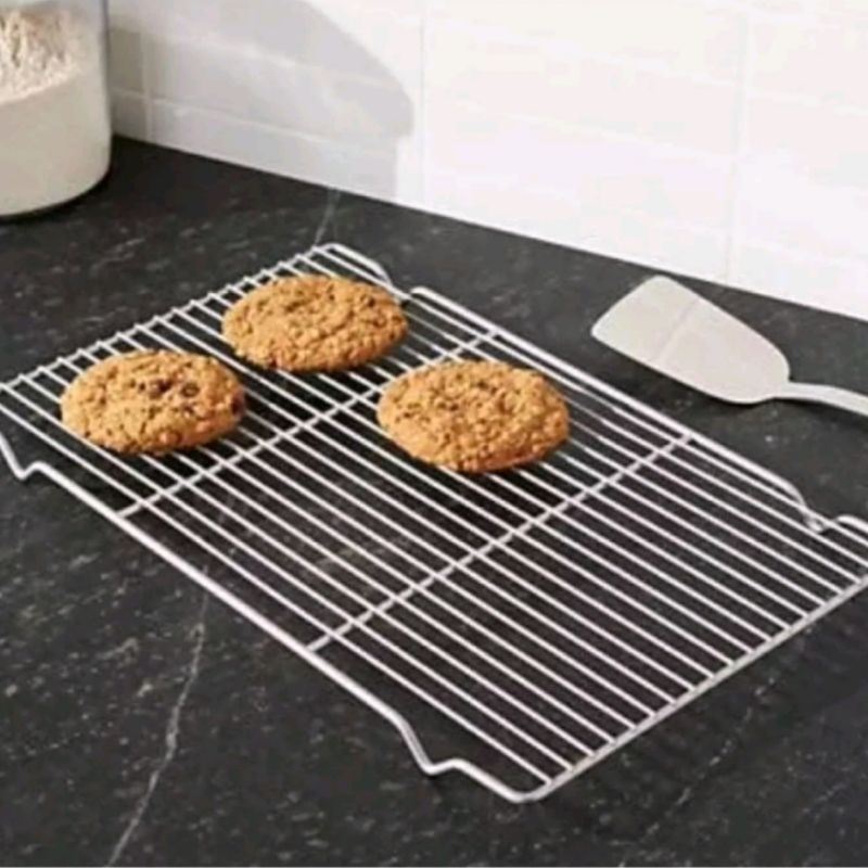 Cooling Rack Single Rak Untuk Pendingin Tatakan Kue Cake Cookies Baking Cooling Rak Dan Wadah Peniri