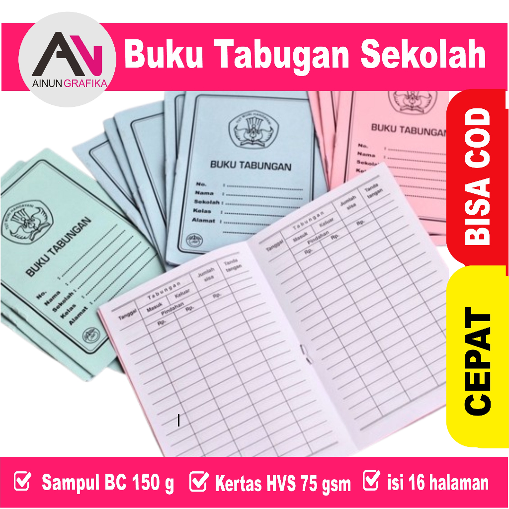 

tabungan, buku tabungan, buku tabungan, Buku tabungan sekolah satuan