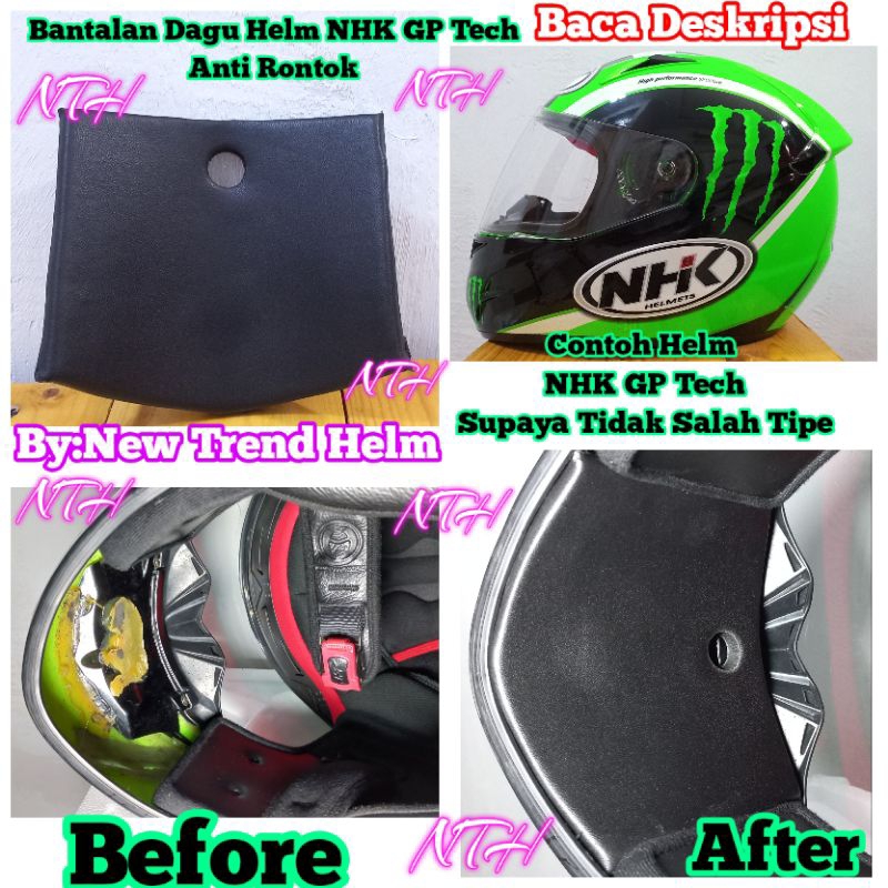 Mouth Pad Helm NHK GP Tech  Chin Guard Helm NHK GP Tech Bantalan Dagu Helm NHK GP Tech Anti Rontok