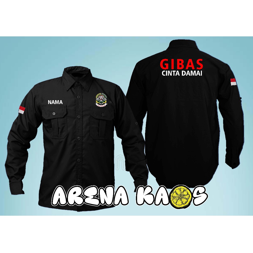 KEMEJA PDL PDH GIBAS CINTA DAMAI / KEMEJA GIBAS CINTA DAMAI