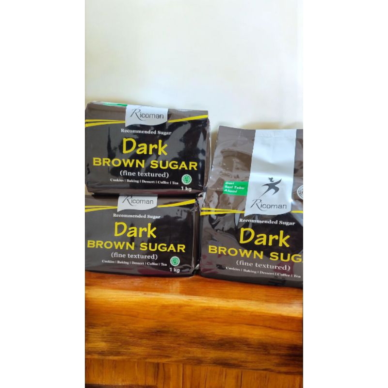 

Ricoman Dark Brown Sugar Gula Cokelat Gelap Halal 1kg