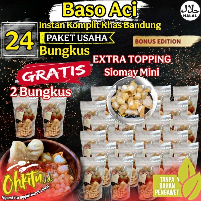 

[PAKET USAHA] Komplit Khas Bandung Full Bumbu Pedas Bungkus dan EXTRA Topping / Baci Kuah /Bakso olahan Kampung / Boci Homemade - Makanan Cemilan Viral