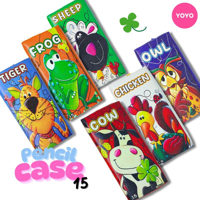 

YOYO Tempat Pensil Karakter ANIMAL 15 JUMBO Lucu Zipper Resleting