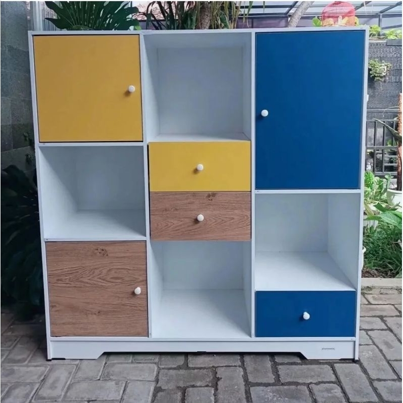 Lemari Buku Susun | Lemari Buku Dinding | Penyekat Ruangan 2 Muka, Penyekat Ruangan Sisi | Pembatas 