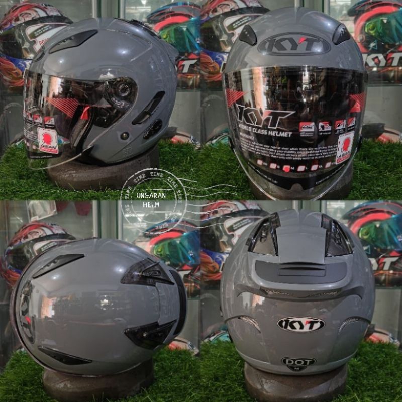 Helm KYT galaxy flat R gorilla grey glossy
