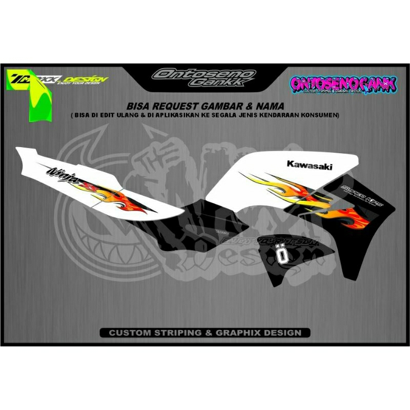 striping ninja ss/ninja rr - sticker custom ninja ss 02