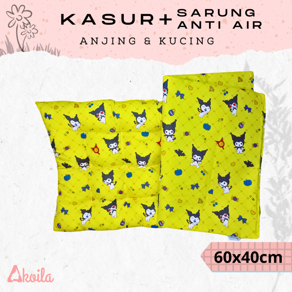 Adw Kasur Anti Air 60x40cm untuk Anjing Kucing Ukuran Besar Bantal Anti Air Petbed Waterproof Pet