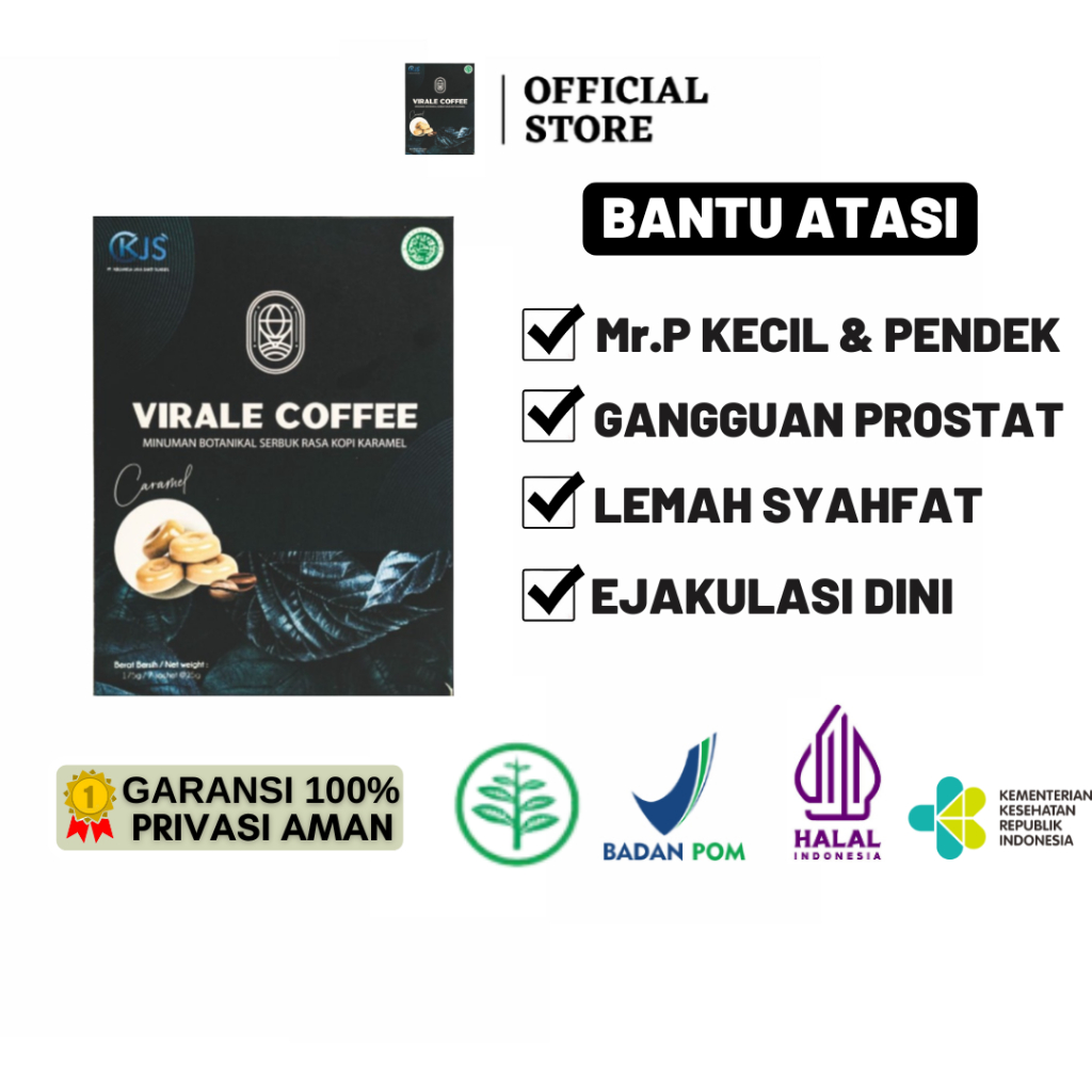 

VIRALE COFFEE Minuman Kesehatan Dan Penambah Stamina Mendukung Vitalitas Pria Dewasa Rasa Caramel