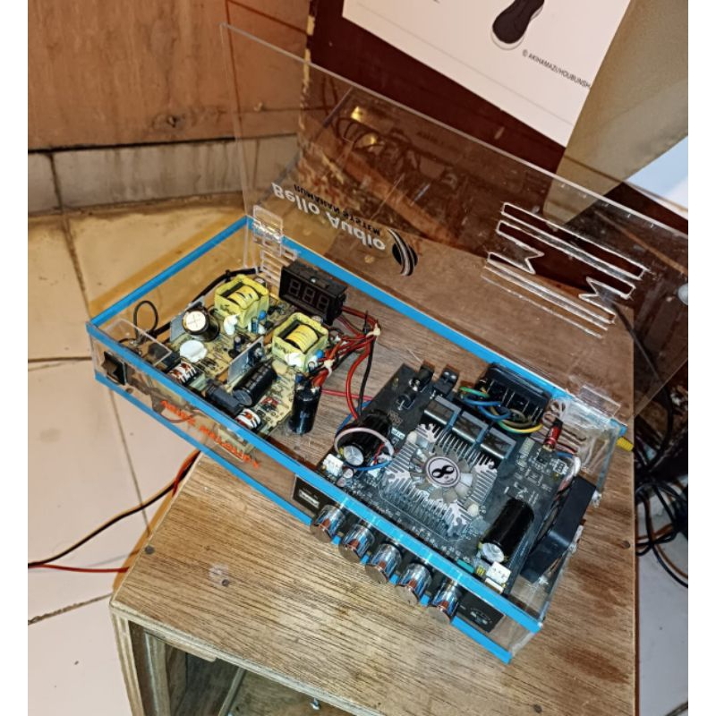 Box amplifier klas D for ZK-ht21 menggunalan akrilik 15x30x5cm