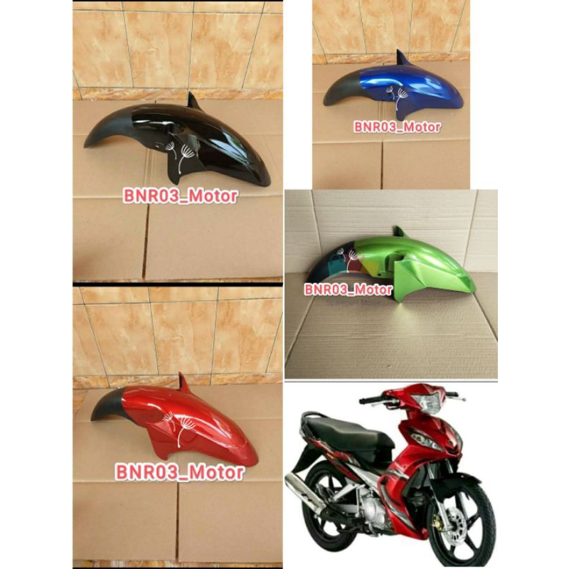 Spakbor Depan Motor Jupiter MX Lama 135c. Warna Hitam Biru Merah Hijau