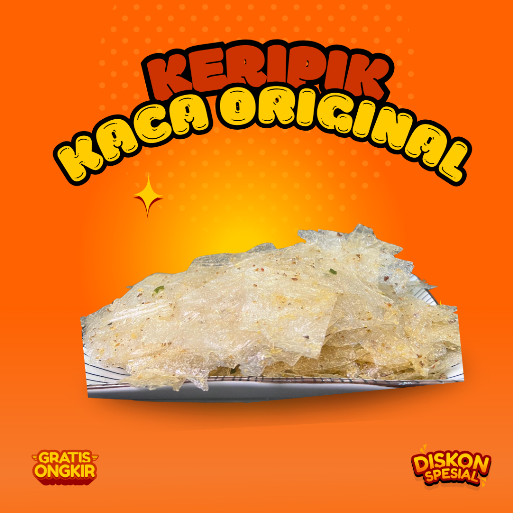 

Keripik Kaca Original Gurih – Renyah & Nikmat di Setiap Gigitan! Kripik Pedas Snack Food Makanan Kripca Asin Kering Crispy Cemilan keripik kaca Camilan Chips