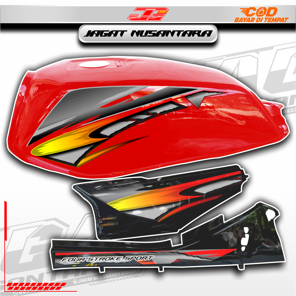 STRIPING HONDA GL PRO/MAX VARIASI CUSTOM RACING STD