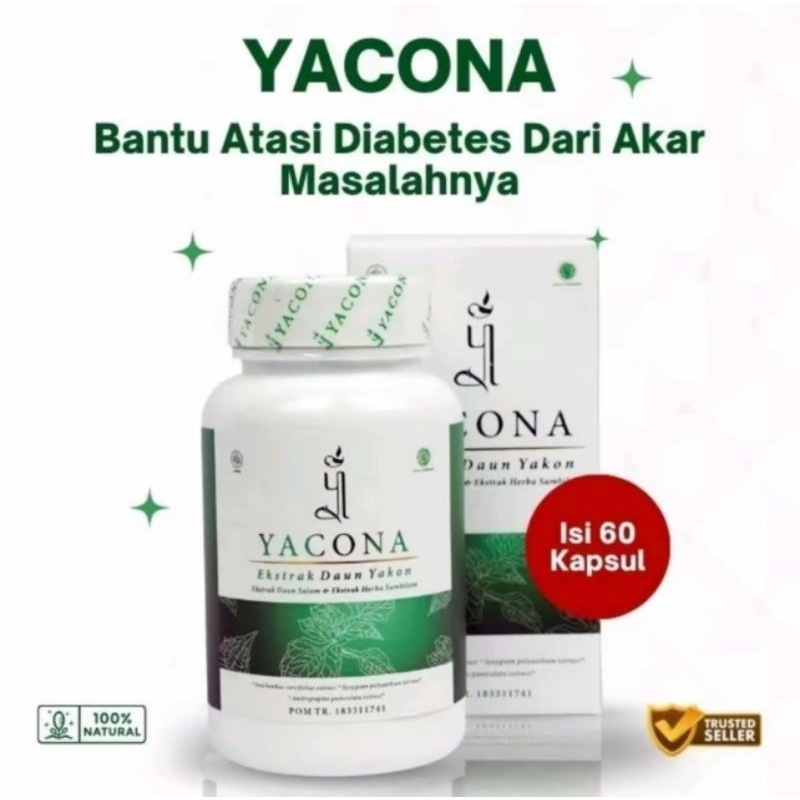 Yacona Herbal Diabetes Original Obat Diabetes Tekanan Darah Tinggi Kolesterol Bpom