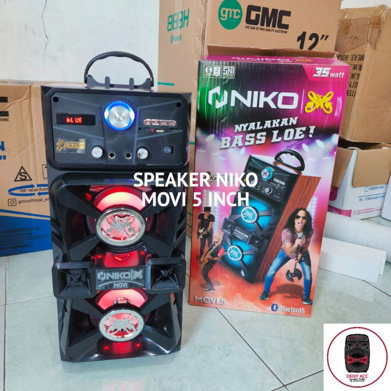 SPEAKER BLUETOOTH KARAOKE NIKO MOVI 5 COLOKAN MIC ADA 2//NIKO MOVI//NIKO ATOMIC// NIKO MOBI//NIKO TH