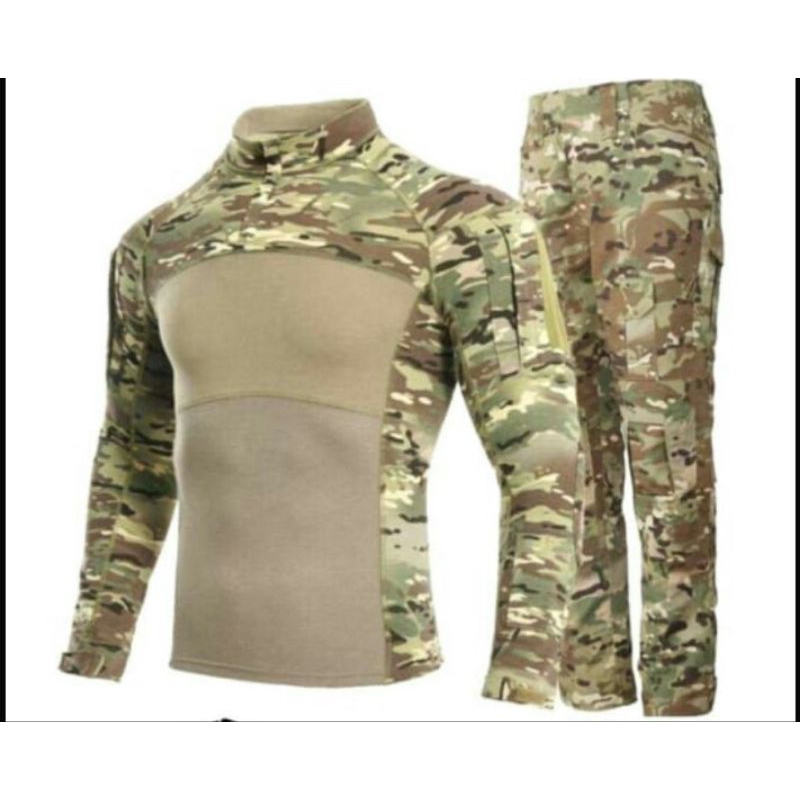 bdu set combat shirt multicam/baju tactical setelan combat shirt baju dan celana
