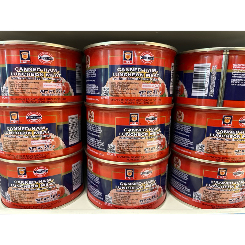 

Maling Ham Luncheon Meat/Ham Babi Dalam Kaleng 397gr