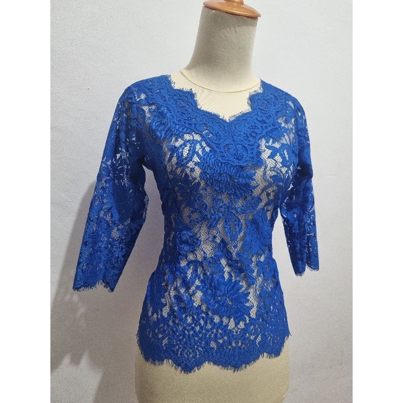 kebaya ready biru rijek