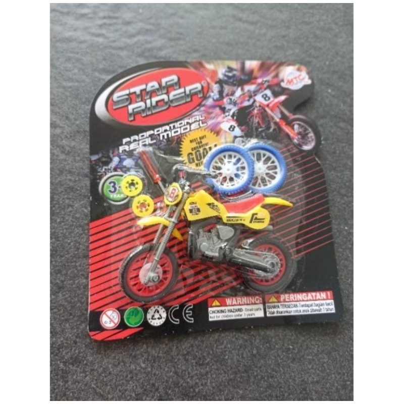 MAINAN ANAK MOTO CROSS MC 323 STAR RIDER/MAINAN SEPEDA MOTOR CROSS