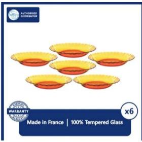DURALEX Piring Paris Amber Soup Plate 23 cm | Piring Makan | Tahan Panas | Original | Isi: 6 pcs