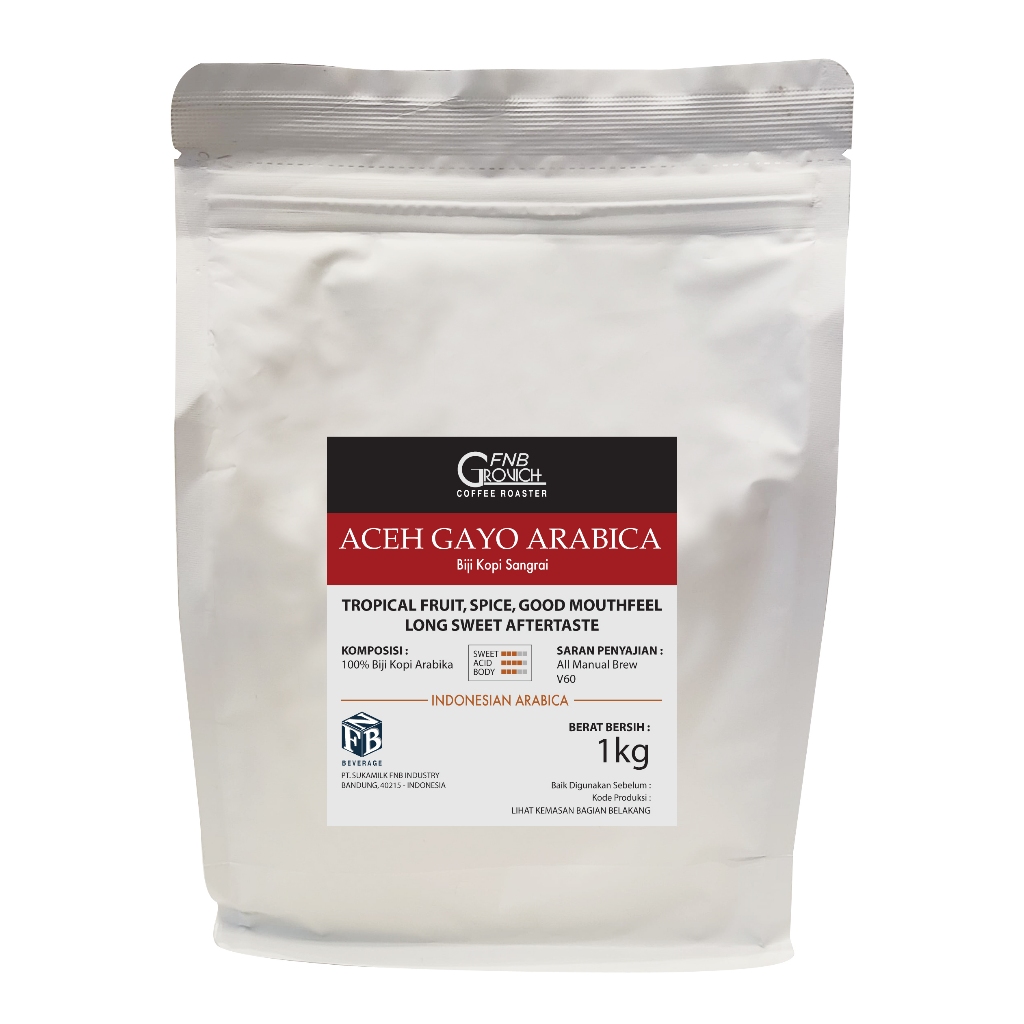 

Aceh Gayo Arabica 100% Kopi Asli Medium Roast - FNB Grovich