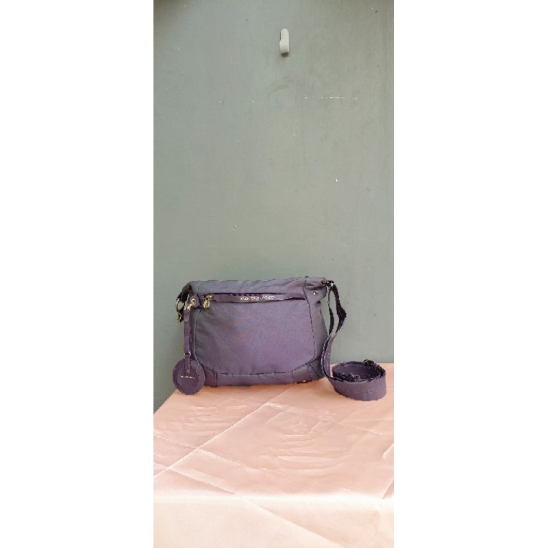 Tas Preloved Mandarina Duck Nylon Sling Bag Purple