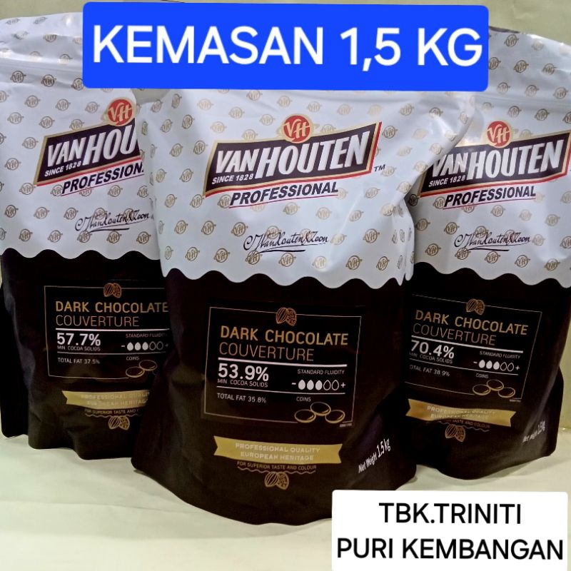 

Van Houten Coverture Kemasan Asli 1,5Kg ( 53%,57%,70 %)