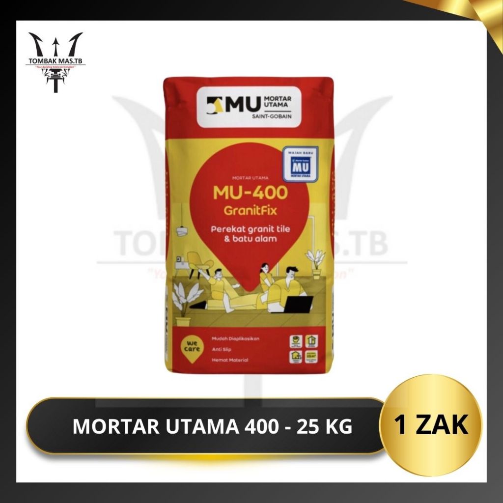 Mortar Utama MU400 - 25 Kg Perekat Bata Ringan