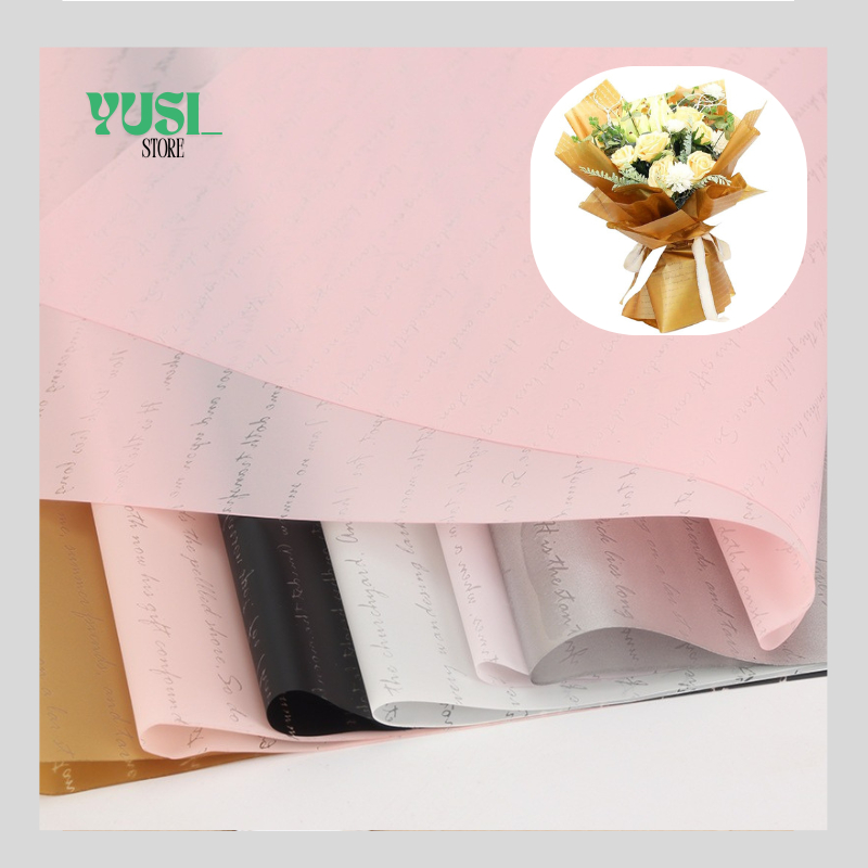 

KERTAS BUKET BUNGA PLASTIK Flower Wrapping List Gold Paper Kertas Buket Bunga Florist Cellophane Bouquet Florist KB117