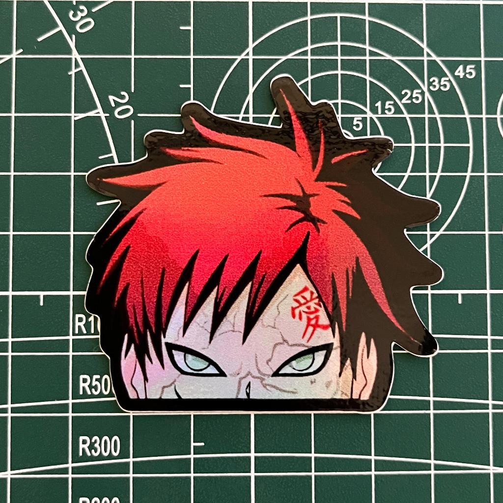 Stiker hologram anime Naruto Gaara  || STICKER HOLOGRAM ANIME