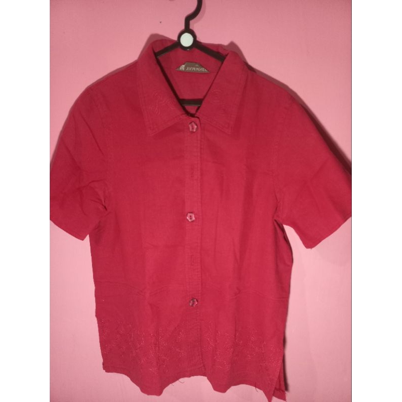 kemeja wanita preloved | atasan wanita preloved | kemeja wanita bekas | kemeja merah bekas | kemeja 