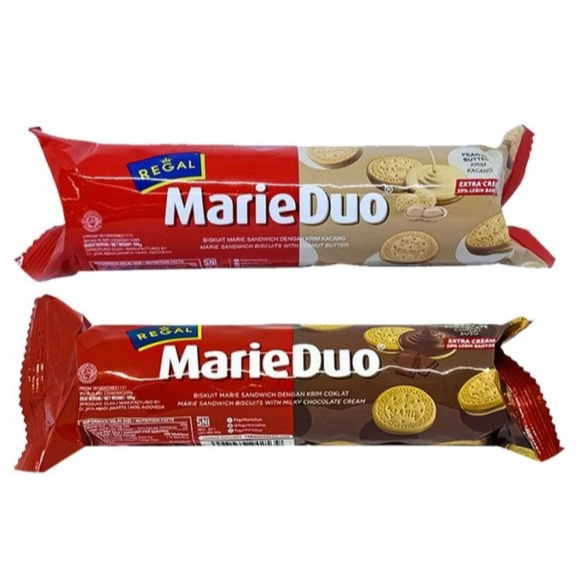 

Regal Marie Duo Krim Peanut Butter Krim Kacang Coklat 100gr