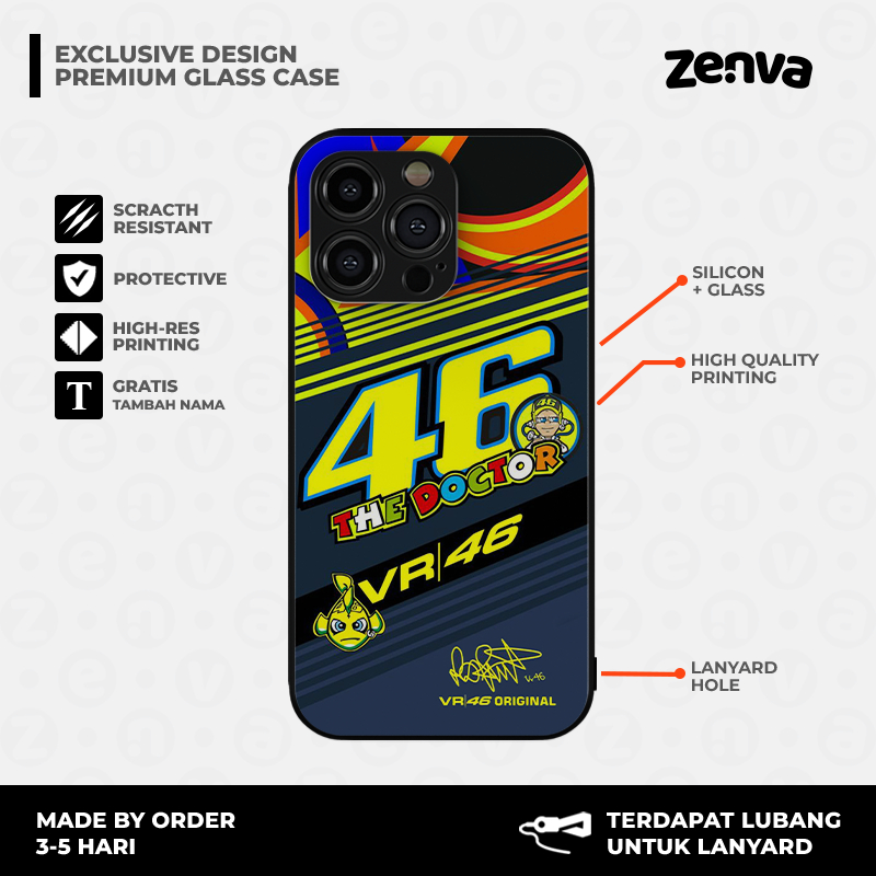 Custom Case Valentino Rossi VR46 | MotoGP Design | Semua Tipe HP