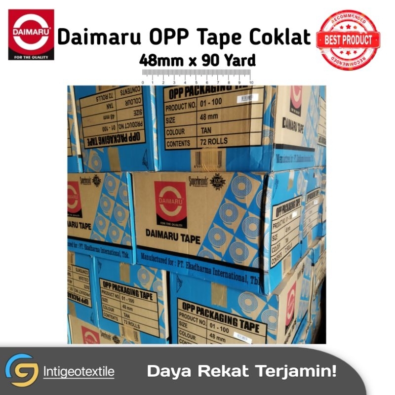 

Daimaru OPP Tape Lakban Coklat 48mm x 90 Yard 1 Dus isi 72 Roll