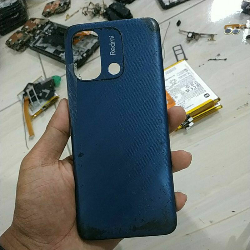 backdoor bekas Redmi 12c tombol lengkap fisik sesuai gambar
