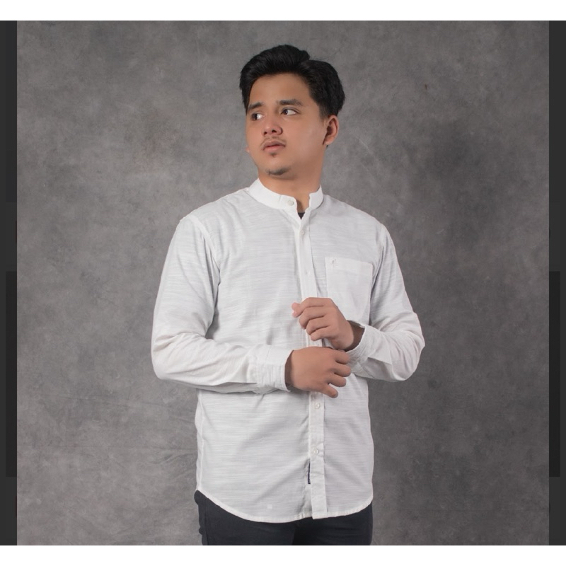Baju Koko Pria Kemko Oxford Slim | DALWA | Kemeja Koko Dalwa Bahan Oxford