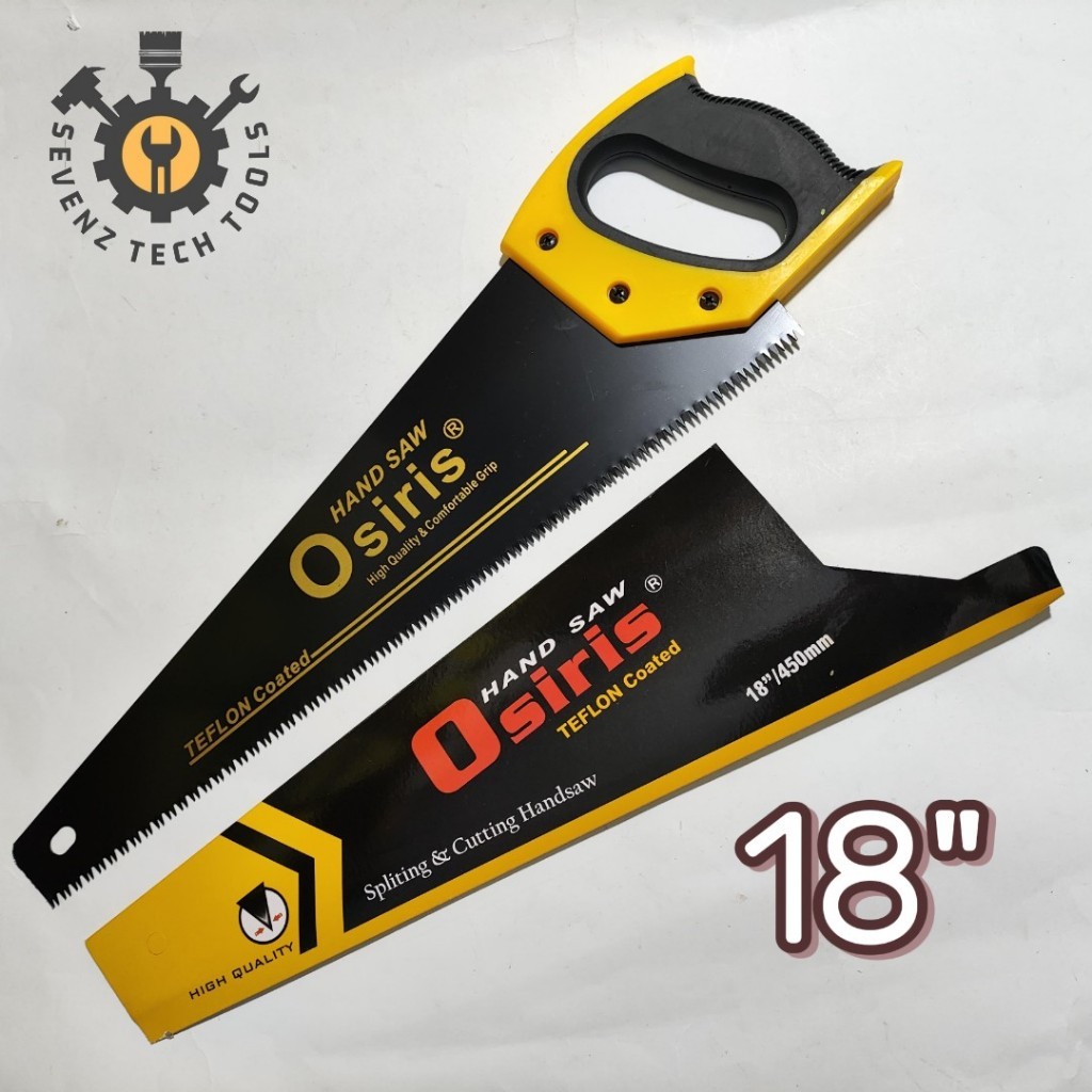 BAGUS GERGAJI KAYU 18" HAND SAW OSIRIS GAGANG FIBER KARETANTI SLIP GERGAJI TANGAN PEMOTONG KAYU OSIR