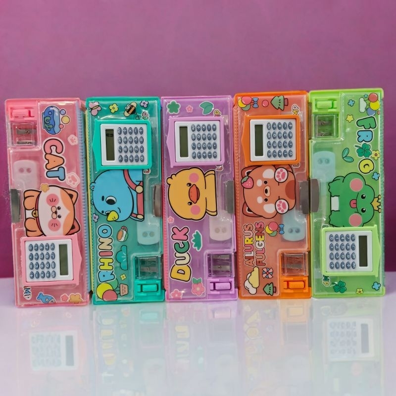 

Kotak Pensil Magnet + Kalkulator Karakter Lucu | Pencil Case Kalkulator Lucu