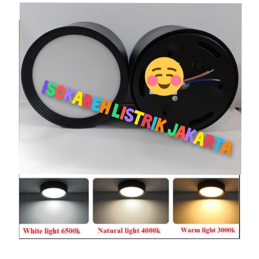 Lampu Downlight Tempel Plafon Outbow 12watt Lampu Downlight Led Outbow 12W 12Watt Body Hitam Body Pu