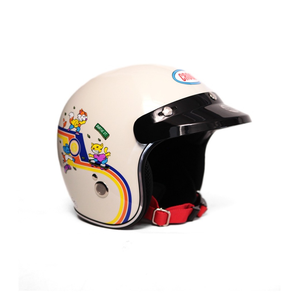 CROOZ HELMET RETRO FALLFULL CREAM by Marzano