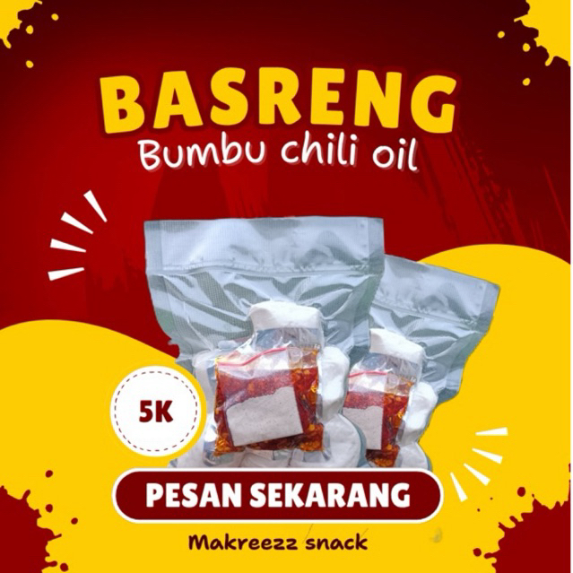 

Basreng mentah + chili oil isi 5 biji