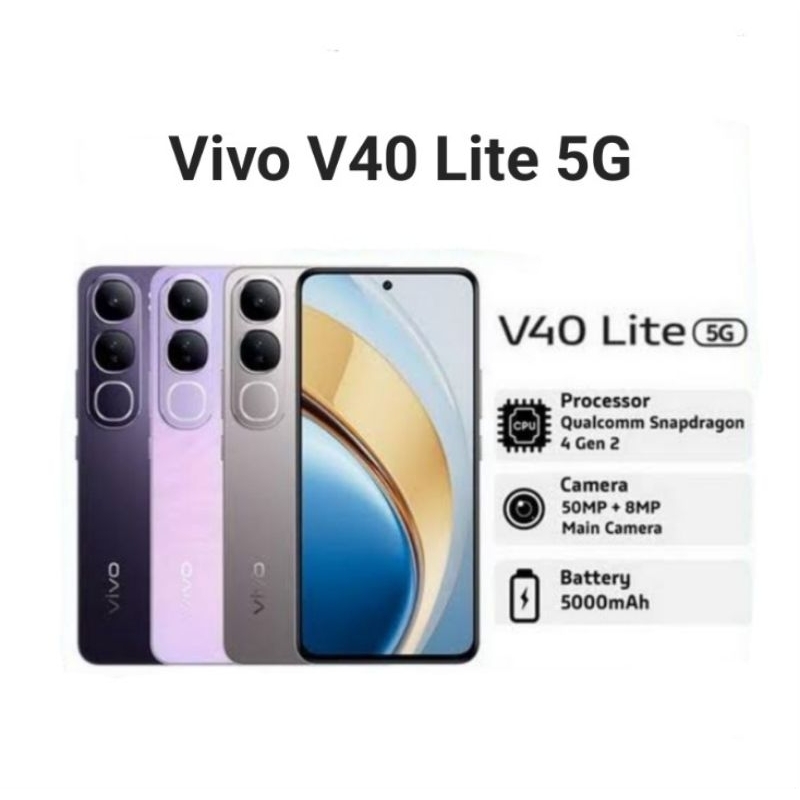HP VIVO V40 LITE 5G 8/256 GB - VIVO V40 Lite 5G RAM 8GB ROM 256GB RESMI