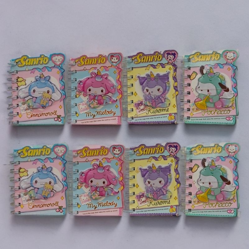 

Buku Notebook Ring Motif Sanrio | Note Book Kecil