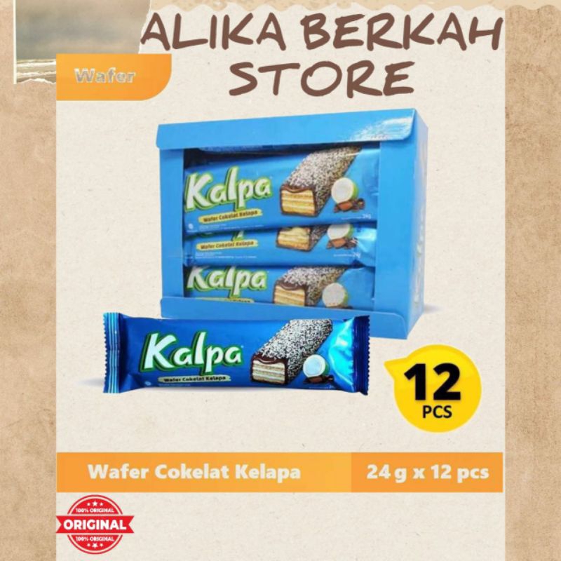

Kalpa Wafer Coklat Kelapa 1Pack isi 12Pcs