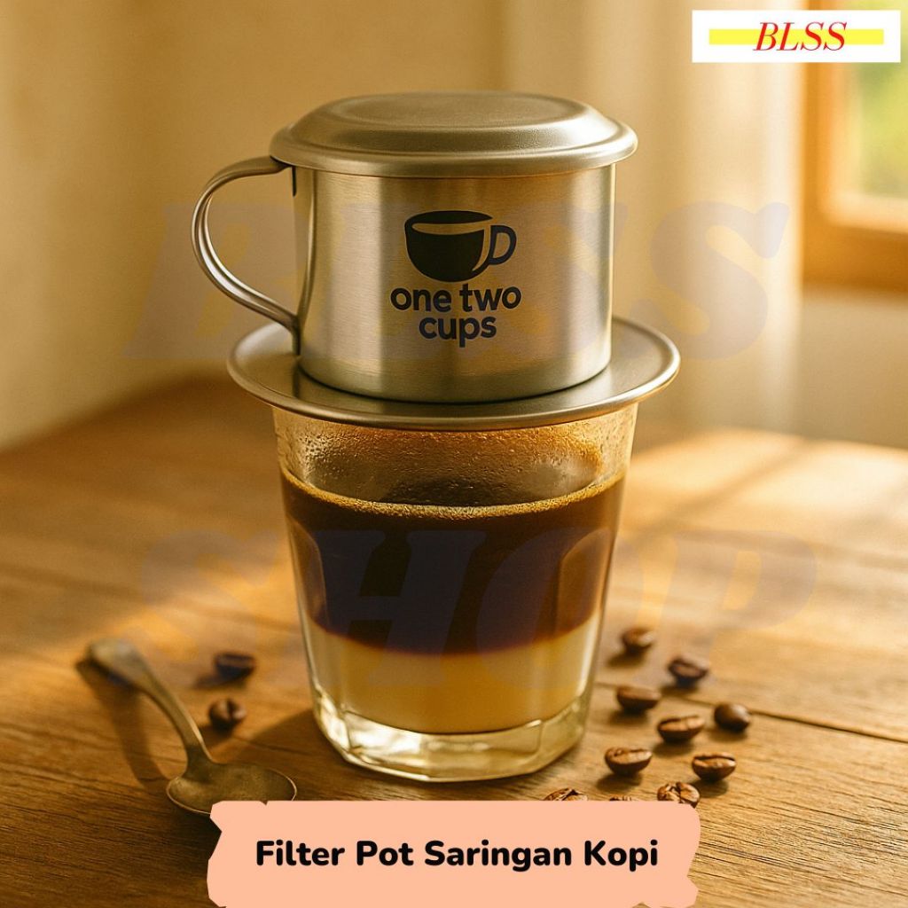 Saringan Kopi-Vietnam Drip-Filter Kopi-Pot Penyaring Kopi Tanpa Ampas Stainless Steel