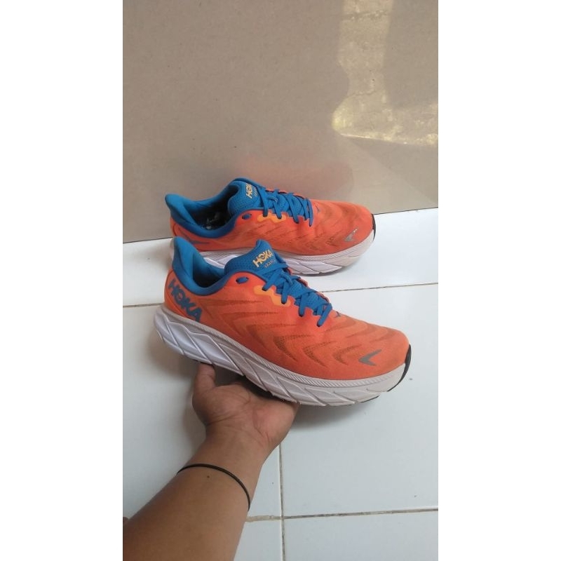 Sepatu Running Original Big Size Hoka Arahi 6 Size 46 2/3 Insole 30 cm kondisi Mulus Second
