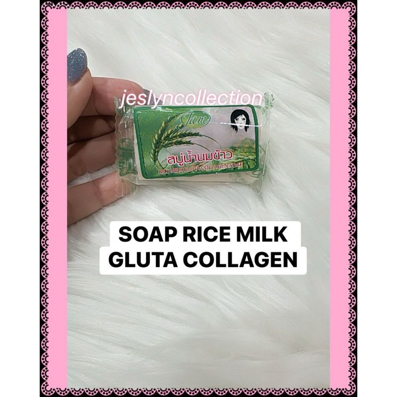 SABUN BERAS JAM KECIL ORIGINAL THAILAND/ JAM RICE MILK GLUTA COLLAGEN SOAP